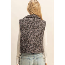 Load image into Gallery viewer, Leopard Print Puffer Vest: CREAM
