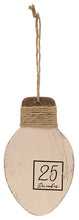 Load image into Gallery viewer, Distressed Wooden Christmas Light Ornament, 1 Ornament
