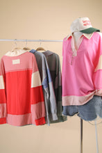 Load image into Gallery viewer, Color Block Solid &amp; Stripe Casual Knit Top: SAGE
