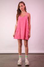 Load image into Gallery viewer, ND31251-Mineral Washed Knit Mini Dress with Shorts Inside : BLACK / S-M-L/2-2-2
