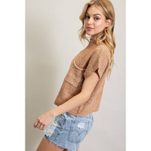 Load image into Gallery viewer, DROP SHOULDER RIB-KNIT SWEATER TOP : Brown
