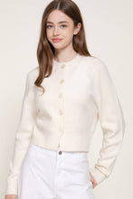 Load image into Gallery viewer, Long Sleeve Round Neck Button Down Sweater Cardigan: TPE-taupe / L
