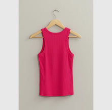 Load image into Gallery viewer, Raspberry Round Neck Tank Top
