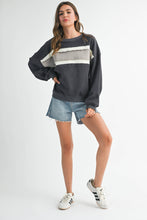 Load image into Gallery viewer, Navy/Ivory/Tan Sweatshirt
