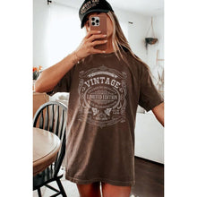 Load image into Gallery viewer, VINTAGE LIMITED EDITION OVERSIZED GRAPHIC TEE: MINERAL CHARCOAL / S-M-L-XL(1-2-2-1)

