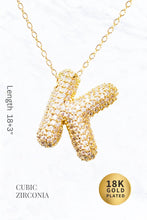 Load image into Gallery viewer, Bubble Initial Necklace: A
