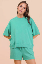 Load image into Gallery viewer, Mineral Washed Knit Casual Top: SEAFOAM
