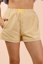 Load image into Gallery viewer, Striped &amp; Checker Boxer Shorts: YELLOW STRIPE
