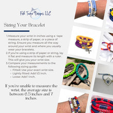 Load image into Gallery viewer, Royal Blue and White Game Day Bracelet Stack
