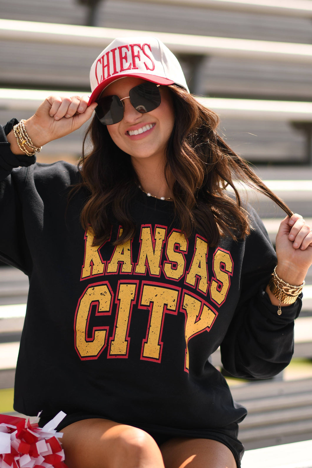 Kansas City Block Sweatshirt: BLACK