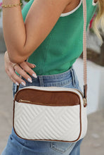 Load image into Gallery viewer, White quilted crossbody bag
