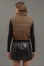 Load image into Gallery viewer, Mocha Cropped Vest
