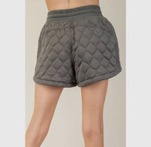 Load image into Gallery viewer, Army Green Quilted Shorts
