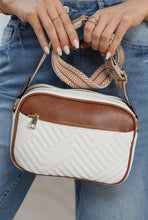 Load image into Gallery viewer, White quilted crossbody bag
