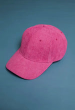 Load image into Gallery viewer, Hot pink corduroy baseball cap
