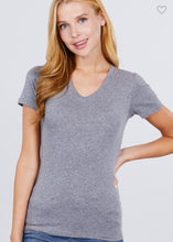 Load image into Gallery viewer, Heather Grey Basic V Neck
