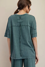 Load image into Gallery viewer, Hunter Green Cotton Poly Top
