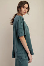 Load image into Gallery viewer, Hunter Green Cotton Poly Top
