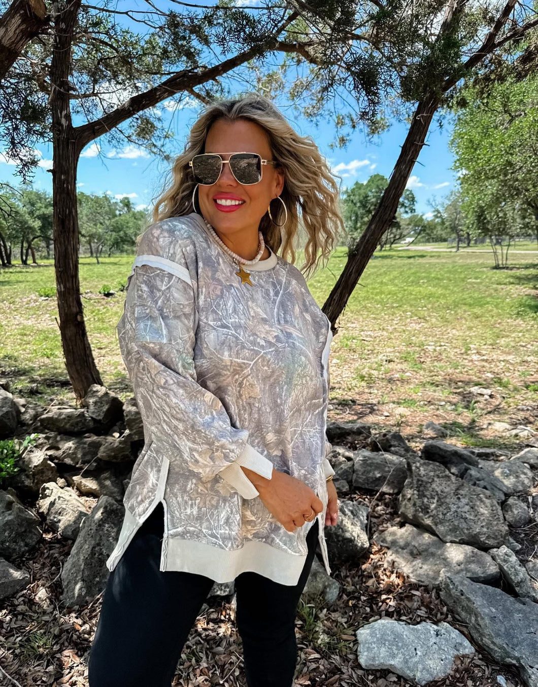 Oversized Camo Pullover