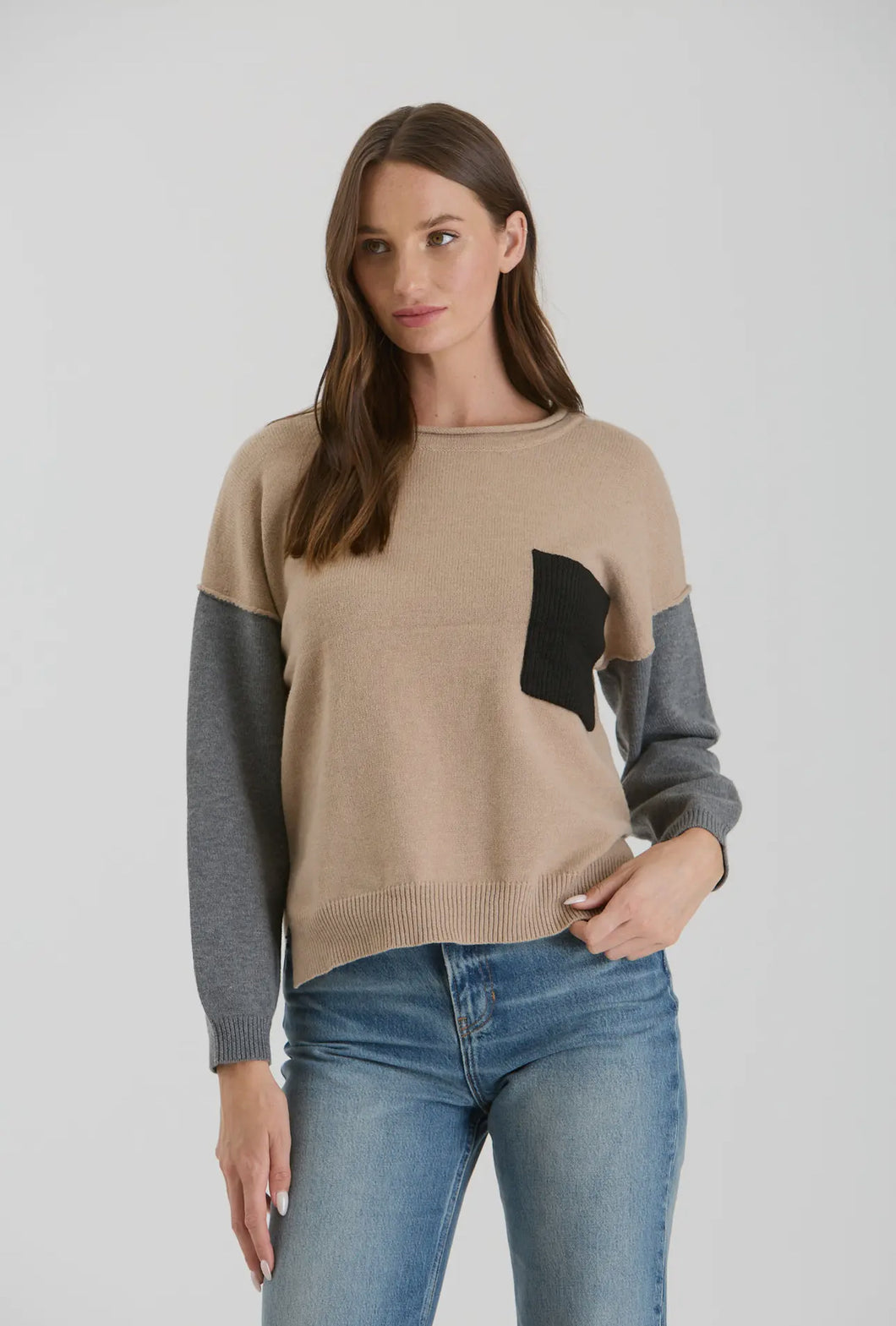 Colorblock Knit Sweater