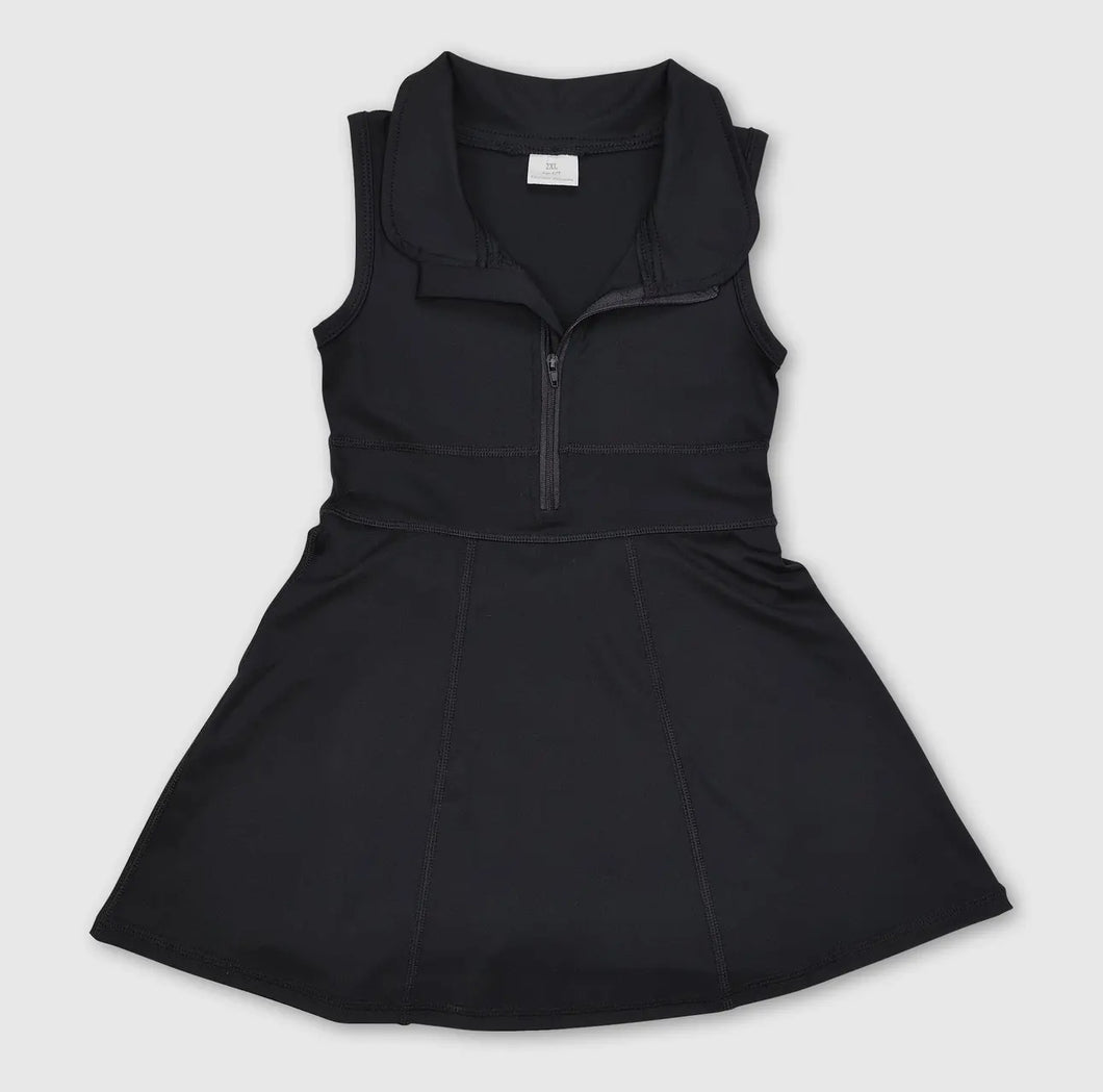 Black Sleeveless Dress with Shorts