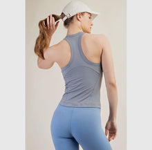 Load image into Gallery viewer, Butter Racer Back Tank: Rhino Grey
