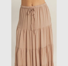 Load image into Gallery viewer, Taupe High Waist Maxi Skirt
