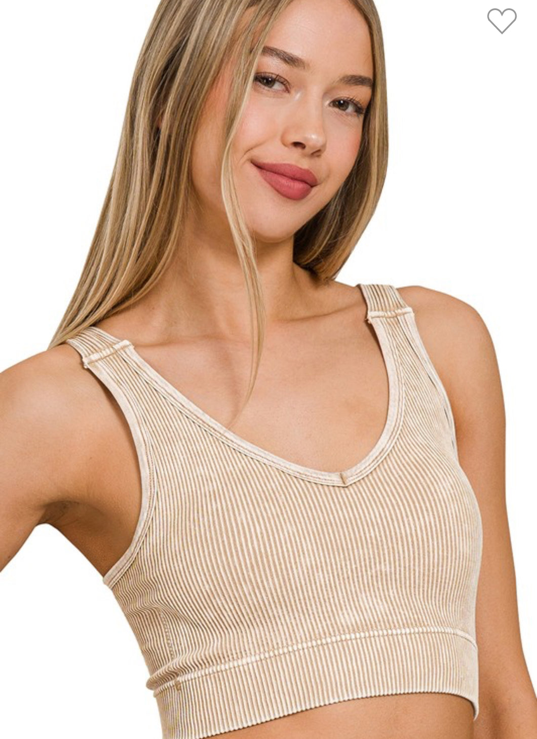 Ash mocha v neck tank