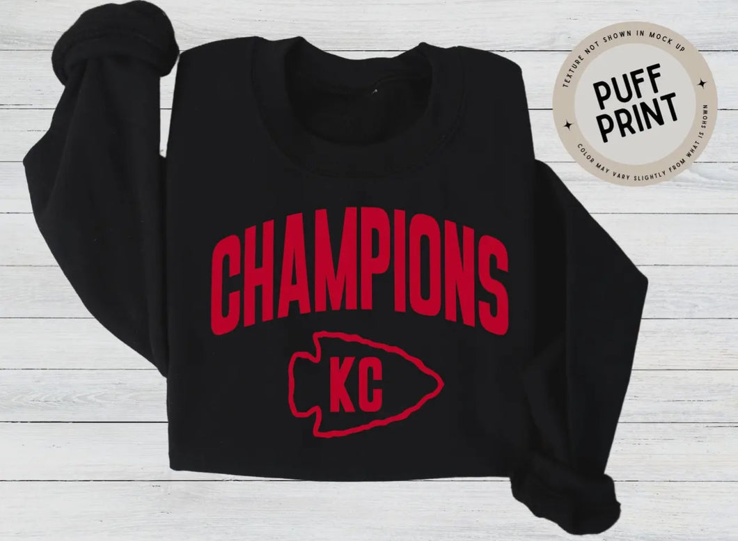 KC Champions Puff Crewneck