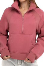 Load image into Gallery viewer, Berry Funnel Neck Half Zip
