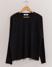 Load image into Gallery viewer, Black Long Sleeve Top with Front Seam
