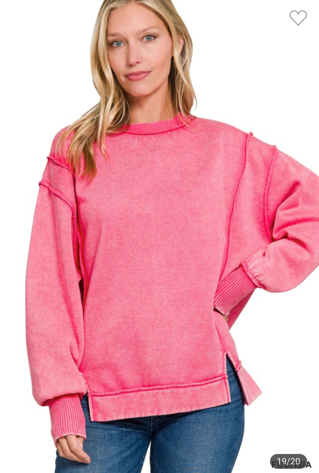 Fuschia Fleece Sweatshirt