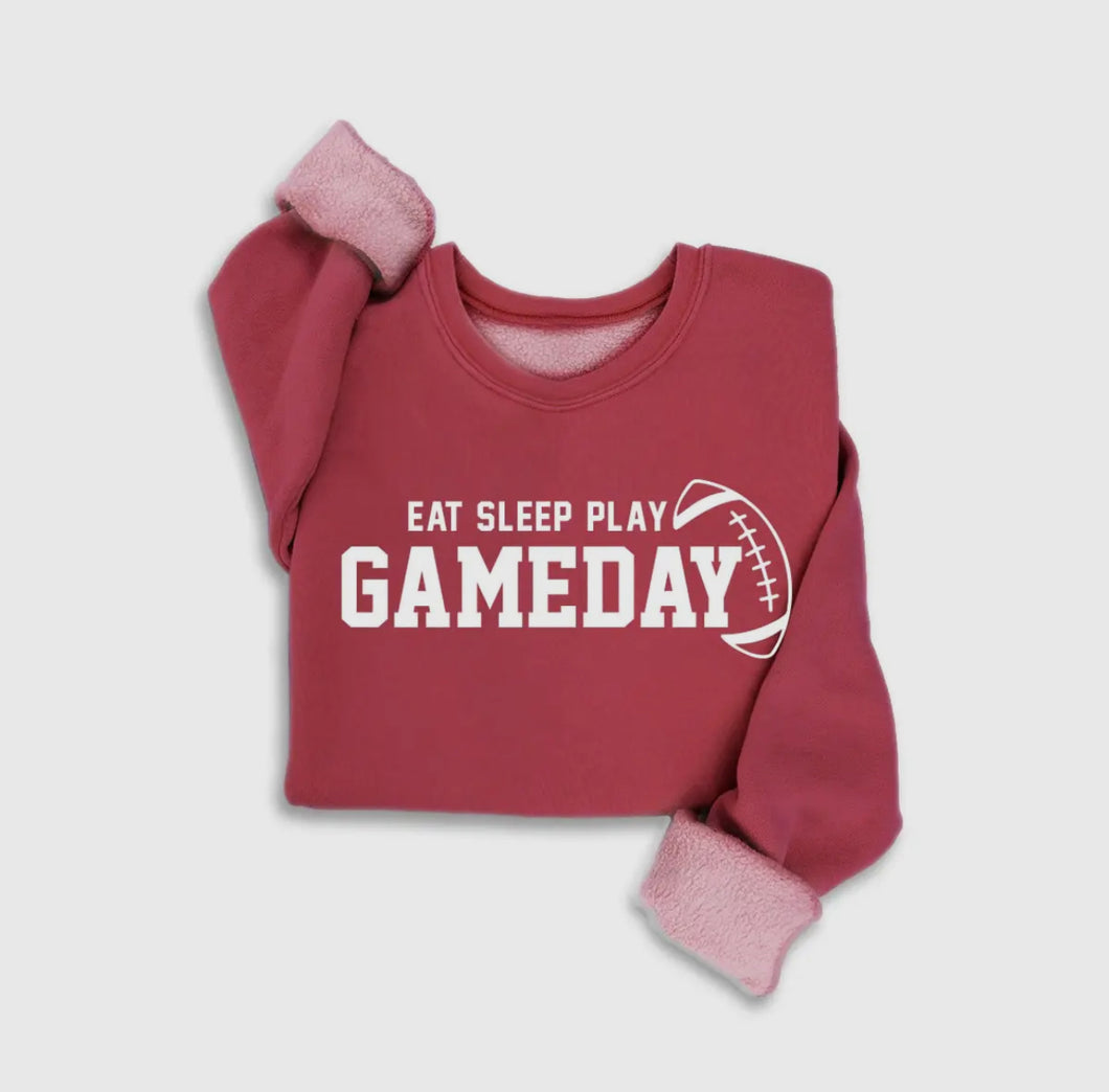 Eat Sleep Play Gameday Mineral Crewneck