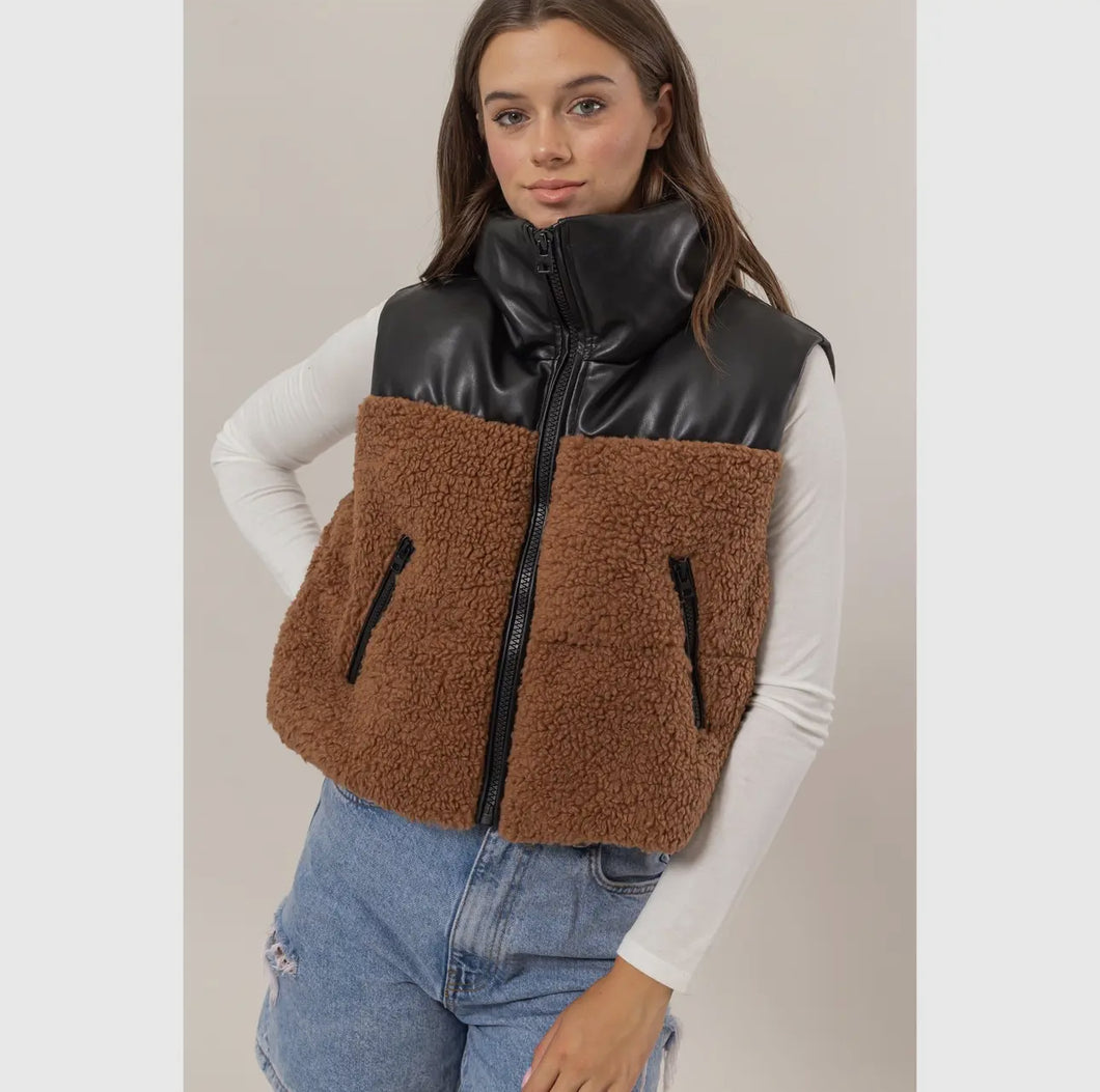 Mocha Sherpa Vest