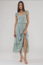 Load image into Gallery viewer, Mint Flutter Midi Dress
