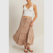 Load image into Gallery viewer, Taupe High Waist Maxi Skirt
