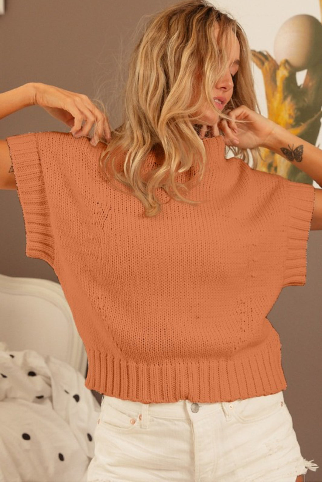 Rust sleeveless top