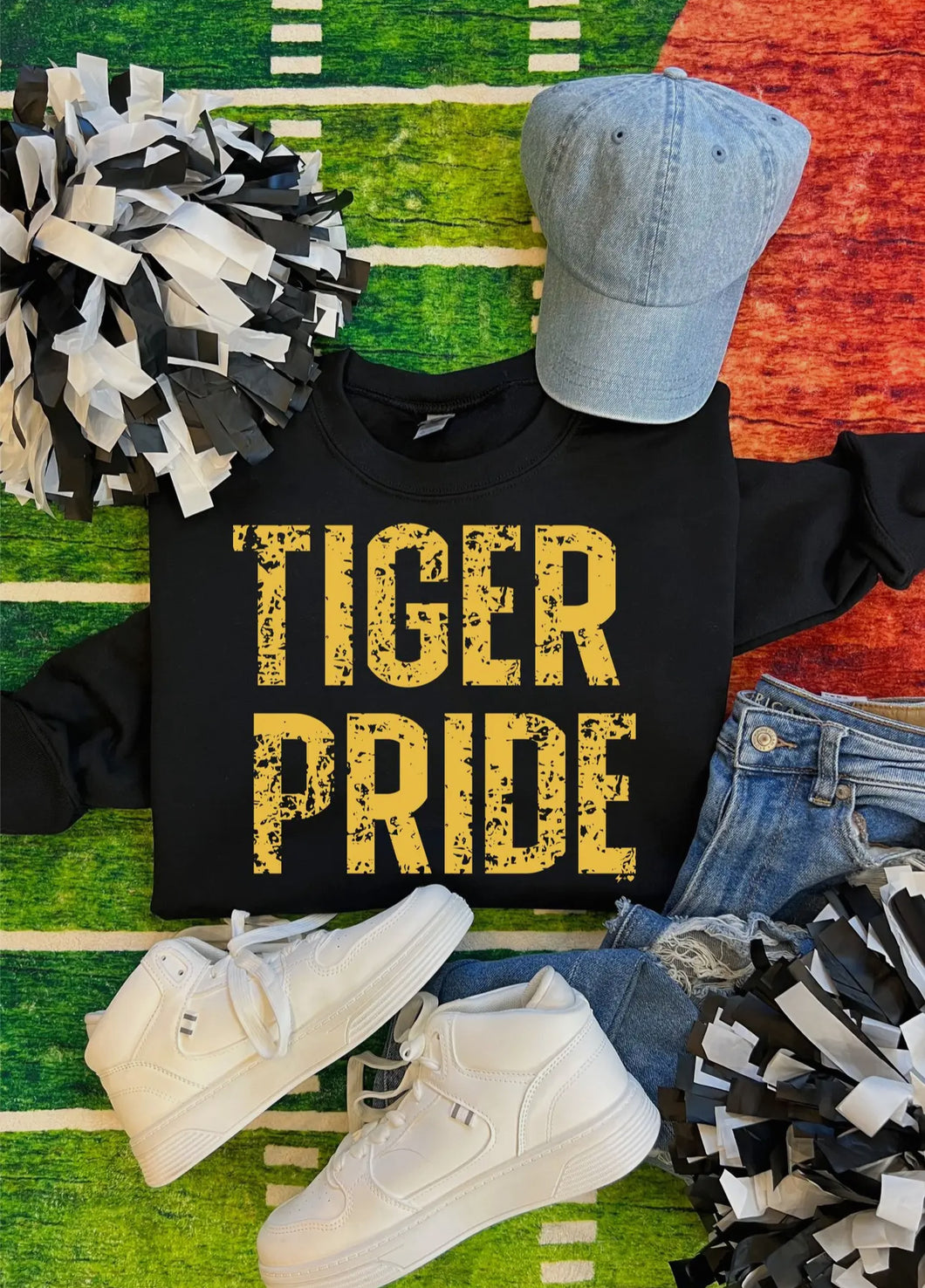 Distressed Tiger Pride Crewneck