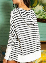Load image into Gallery viewer, Black &amp; White Henley Sweater
