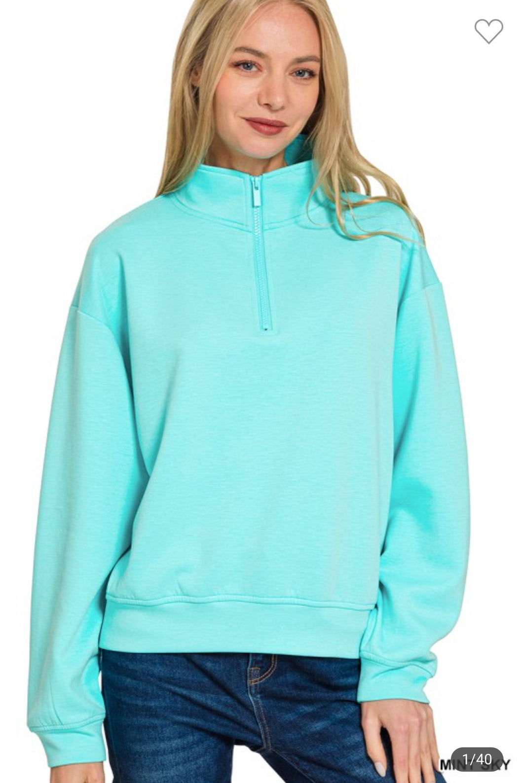 Mint Sky Quarter Zip