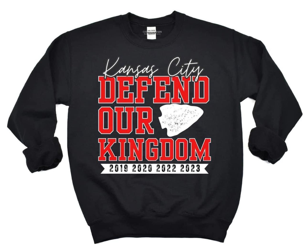 Black Defend Our Kingdom Crewneck
