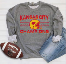 Load image into Gallery viewer, Grey Kansas City Champions Crewneck
