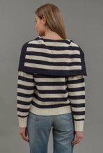 Load image into Gallery viewer, Navy &amp; Cream Sailor Sweater
