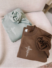 Load image into Gallery viewer, Brown Cross Embroidered Crewneck
