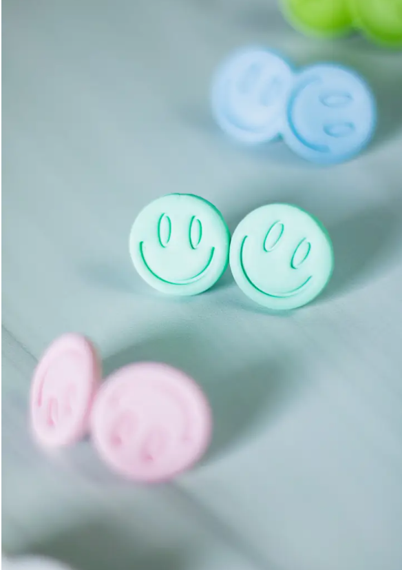 Mint Smiley Studs SKUEJMSS