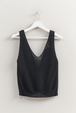 Load image into Gallery viewer, Black Twist Back Top
