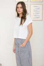 Load image into Gallery viewer, WASHED SHORT SLEEVE BOXY KNIT TOP : COCOA

