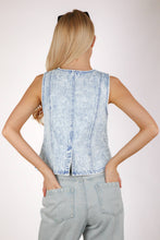 Load image into Gallery viewer, Acid Washed Denim Causal Vest: INDIGO
