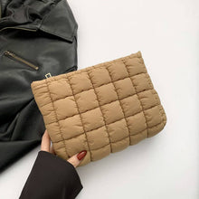 Load image into Gallery viewer, QUILTED PUFFY COSMETIC MAKEUP POUCH CLUTCH BAG | Fuchsia
