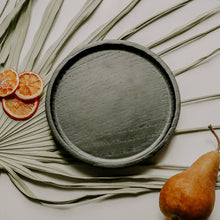 Load image into Gallery viewer, Black Round Wood Tray - Home Decor &amp; Gifts
